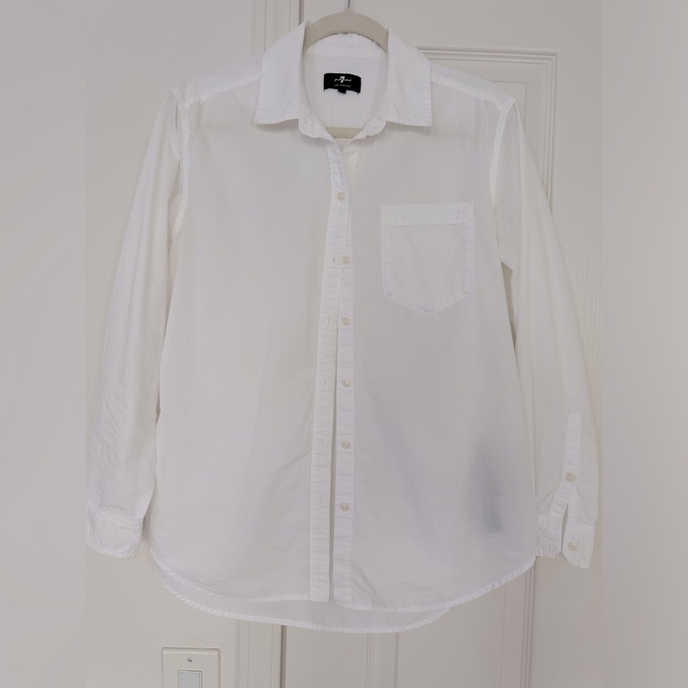 7 for all mankind white classic shirt